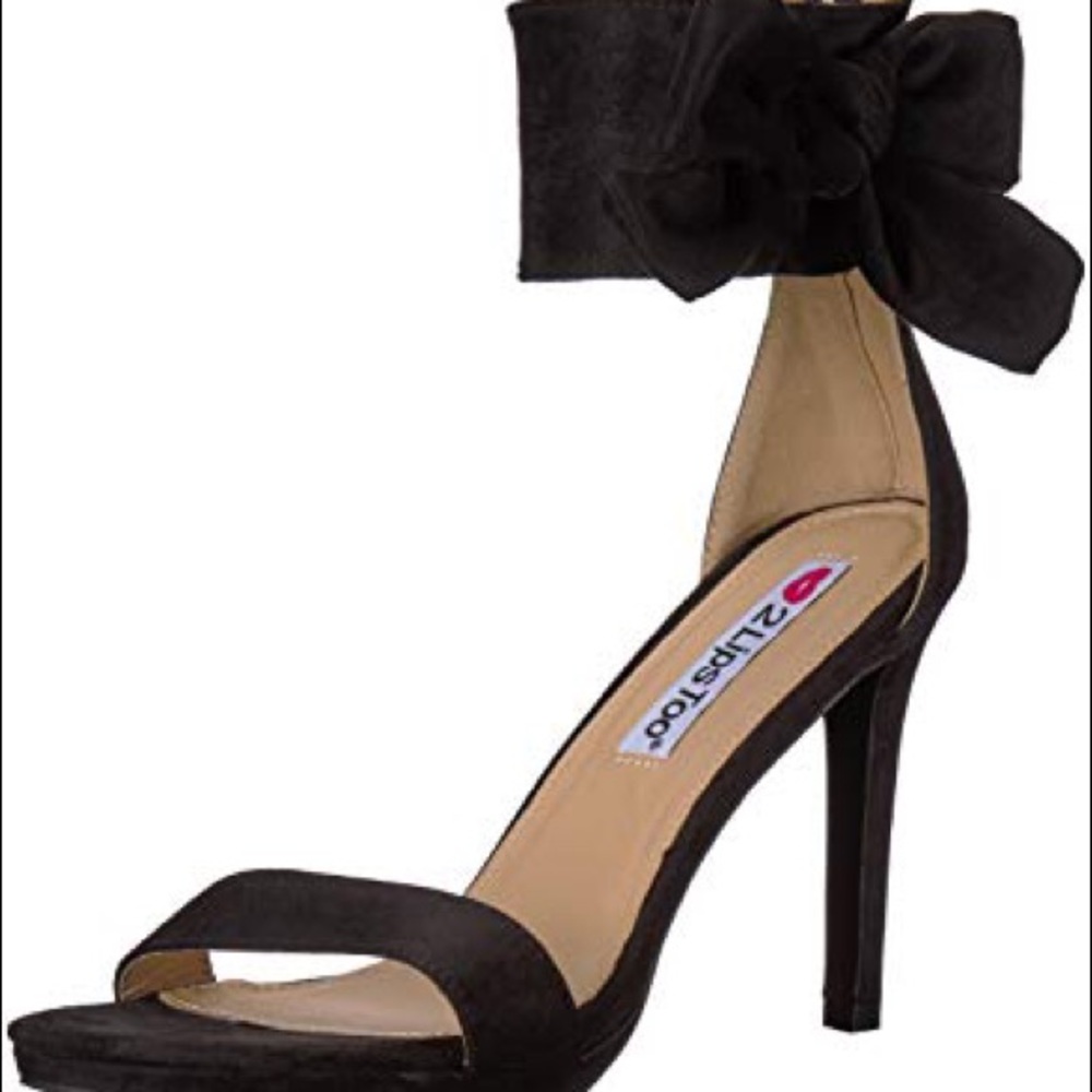 BRAND NEW 4" 2 Lips Too Black Dawn Bow Heels 👠 🖤
